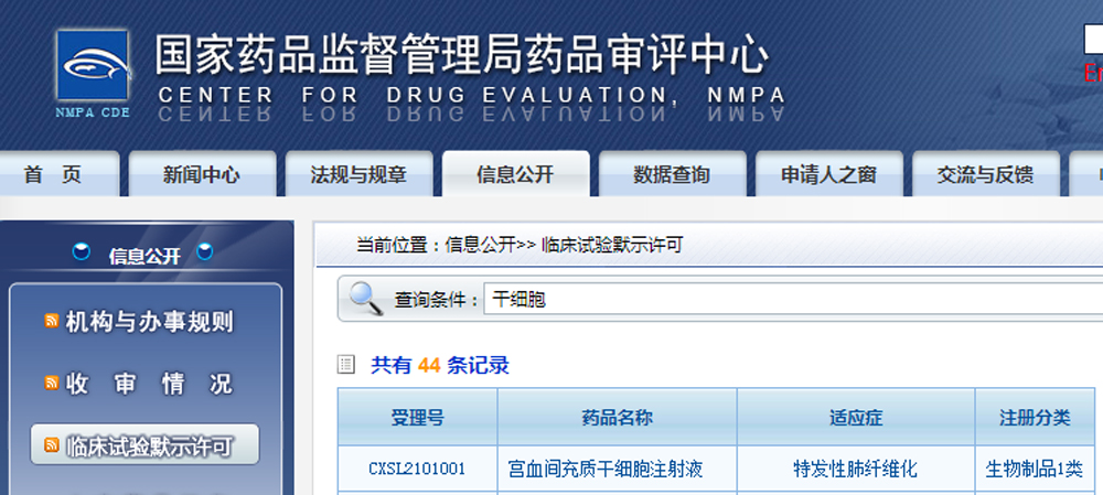 好消息！又一款針對肺纖維化的干細(xì)胞藥品獲國家臨床試驗?zāi)S